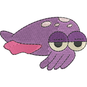 Purple Squid Zig & Sharko Free Coloring Page for Kids