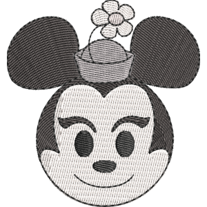 Retro Minnie Disney Emoji Blitz Free Coloring Page for Kids
