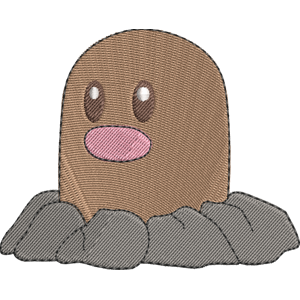 Diglett 1 Pokemon Free Coloring Page for Kids