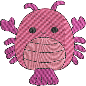 Cordea the Lobster Squishmallows Free Machine Embroidery Design