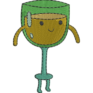 Wine Glass Person Adventure Time Free Coloring Page for Kids