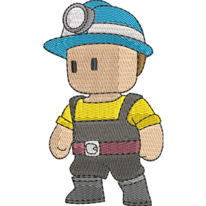 Miner George Stumble Guys Free Coloring Page for Kids