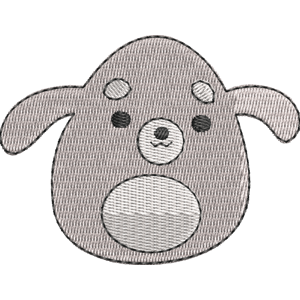 Brian the Grey Dog Squishmallows Free Machine Embroidery Design