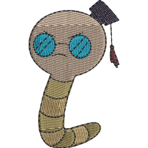 Pupil Worms Adventure Time Free Machine Embroidery Design