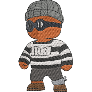 Inmate 613 Stumble Guys Free Machine Embroidery Design