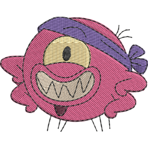 Dark Purple Octopus Zig & Sharko Free Machine Embroidery Design