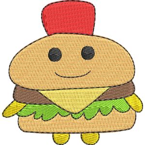 Happyburgertchi Tamagotchi Free Coloring Page for Kids