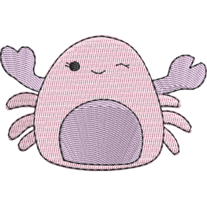 Cosmina the Crab Squishmallows Free Machine Embroidery Design