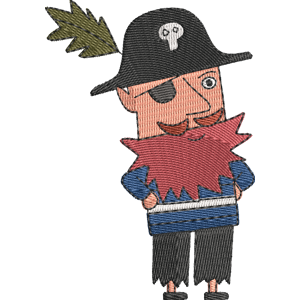 Redbeard the Elf Pirate Ben & Holly's Little Kingdom Free Machine Embroidery Design