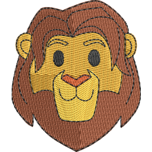 Adult Simba Disney Emoji Blitz Free Machine Embroidery Design