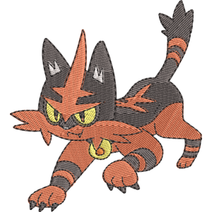 Torracat Pokemon Free Coloring Page for Kids