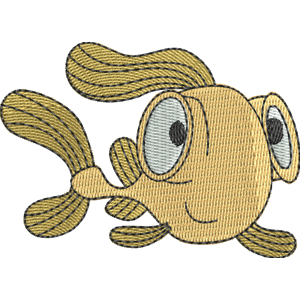 Goldfish Mr. Bean Free Machine Embroidery Design