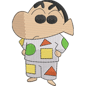 Shin Chan in Pajamas Crayon Shin chan Free Machine Embroidery Design