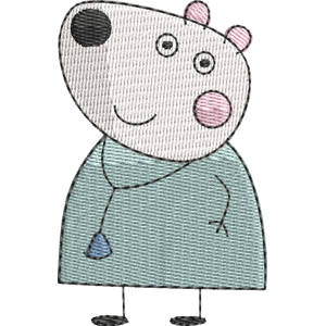 Doctor Polar Bear Peppa Pig Free Machine Embroidery Design