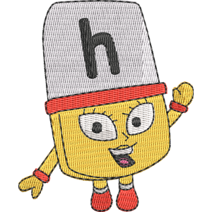 H Alphablocks Free Machine Embroidery Design