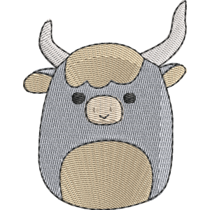 Armie the Highland Cow Squishmallows Free Machine Embroidery Design