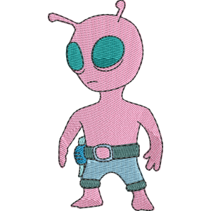 Pink Alien Stumble Guys Free Machine Embroidery Design