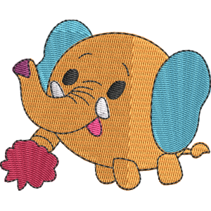 Snaffle the Elephant Pikmi Pops Free Machine Embroidery Design