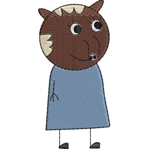 Taylor Tapir Peppa Pig Free Coloring Page for Kids