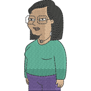 Mama Ling American Dad! Free Machine Embroidery Design