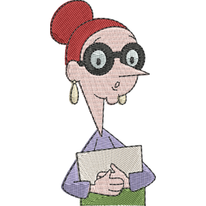 Mrs. Tweezer ChalkZone Free Machine Embroidery Design