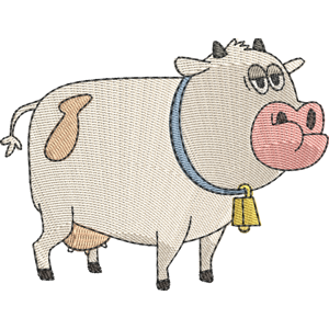 Cowbert Looped Free Coloring Page for Kids