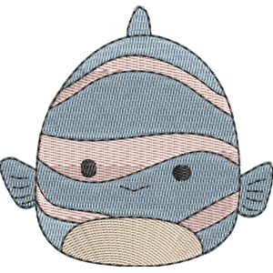 Biatrix the Fish Squishmallows Free Machine Embroidery Design