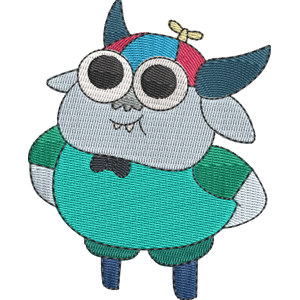 Small Calf Demon OK K.O.! Let's Be Heroes Free Machine Embroidery Design