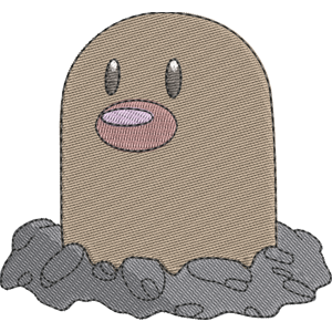 Diglett Pokemon Free Coloring Page for Kids