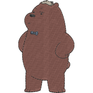 Mister Jones We Bare Bears Free Machine Embroidery Design