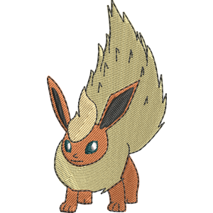 Flareon 1 Pokemon Free Coloring Page for Kids