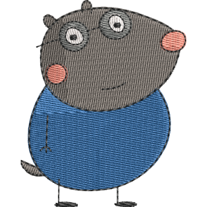 Daddy Mole Peppa Pig Free Machine Embroidery Design