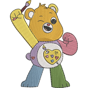 Work of Heart Bear Free Coloring Page for Kids