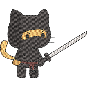 Ninja StrikeForce Kitty Free Machine Embroidery Design