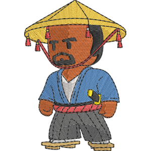 Samurai Stumble Guys Free Coloring Page for Kids