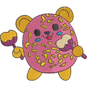 Bamboo the Bear Pikmi Pops Free Machine Embroidery Design