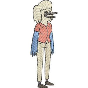 Hilary Regular Show Free Machine Embroidery Design