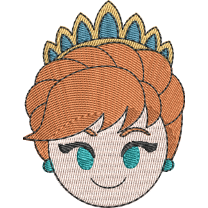 Queen Anna Disney Emoji Blitz Free Machine Embroidery Design