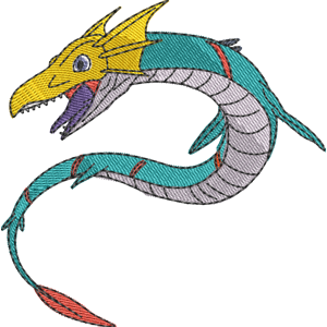 Seadramon Digimon Free Coloring Page for Kids