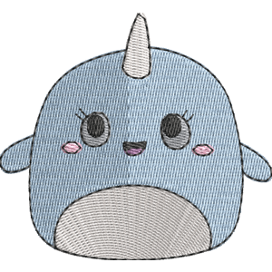 Brittany the Narwhal Squishmallows Free Machine Embroidery Design