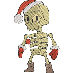 Merry Skeleton Stumble Guys Free Machine Embroidery Design