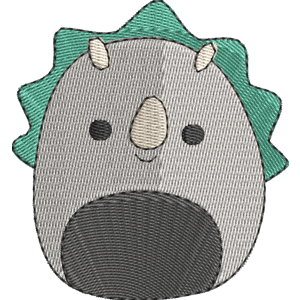 Augusto the Triceratops Squishmallows Free Machine Embroidery Design