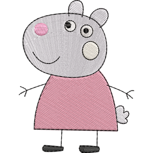 Suzy Sheep Peppa Pig Free Coloring Page for Kids