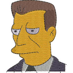 Agent Johnson Simpsons Free Machine Embroidery Design