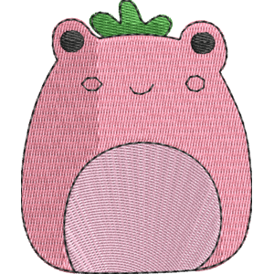 Adabelle the Strawberry Frog Squishmallows Free Machine Embroidery Design