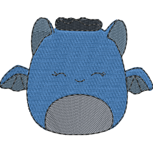 Bessie the Blueberry Bat Squishmallows Free Machine Embroidery Design