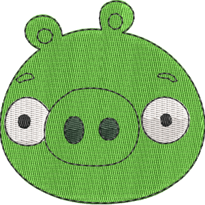 Small Pig Angry Birds Pigs Free Machine Embroidery Design