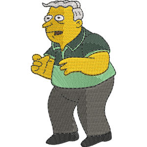 Larry Burns Simpsons Free Machine Embroidery Design