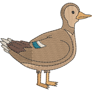 Mother Duck Regular Show Free Machine Embroidery Design