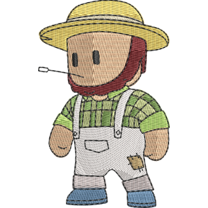 Farmer Caleb Stumble Guys Free Machine Embroidery Design